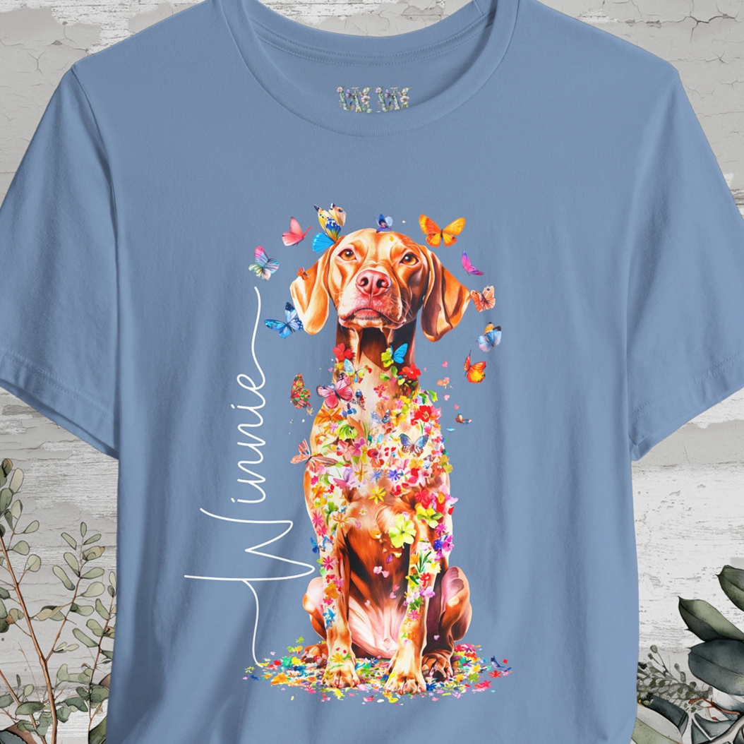 Vizsla #2 Floral Personalized T shirt