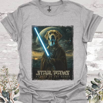 White Labrador Star Paws Unisex T shirt